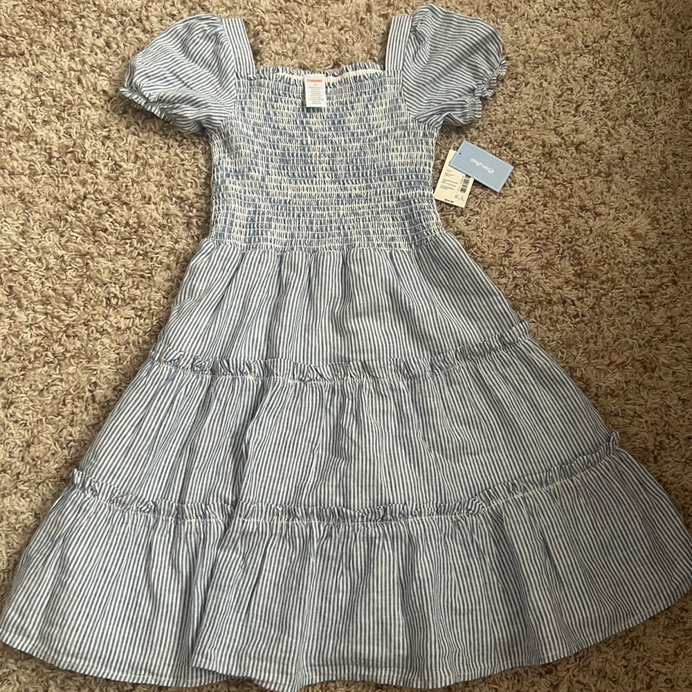 Gymboree Blue and White Striped Casual Dress